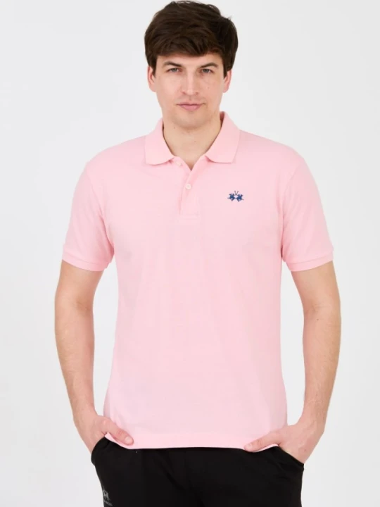 Zdjęcie produktu LA MARTINA Różowe męskie polo z małym logo, Rozmiar XL