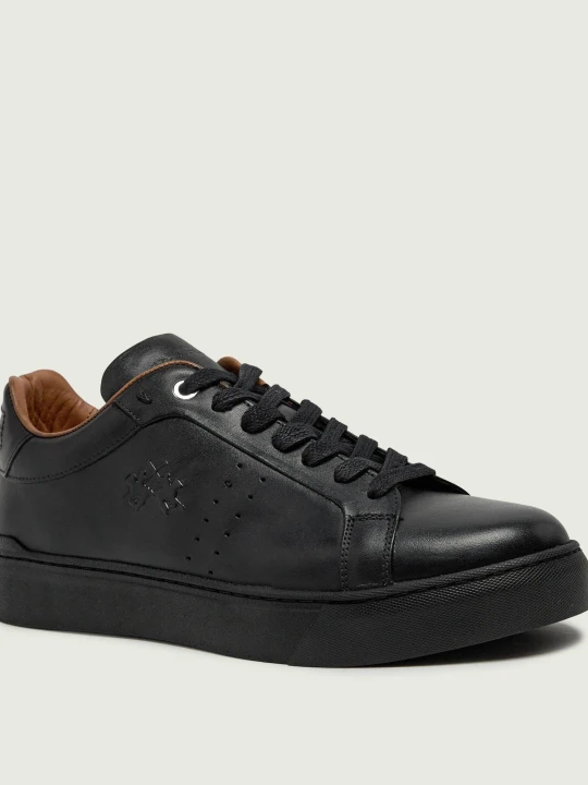 Zdjęcie produktu La Martina Skórzane sneakersy Dustin czarny