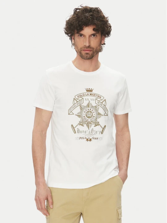 Zdjęcie produktu La Martina T-Shirt Aloysius MARG30 JS206 Biały Regular Fit