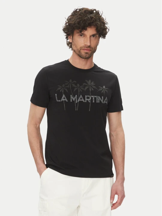Zdjęcie produktu La Martina T-Shirt Andy MAR311 JS324 Czarny Regular Fit
