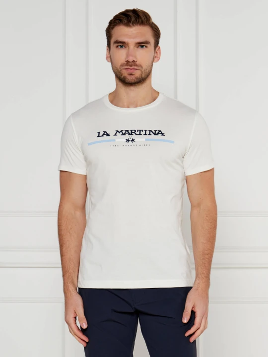 Zdjęcie produktu La Martina T-shirt JERSEY | Regular Fit ecru