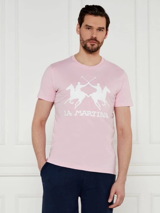 Zdjęcie produktu La Martina T-shirt | Regular Fit pudrowy róż