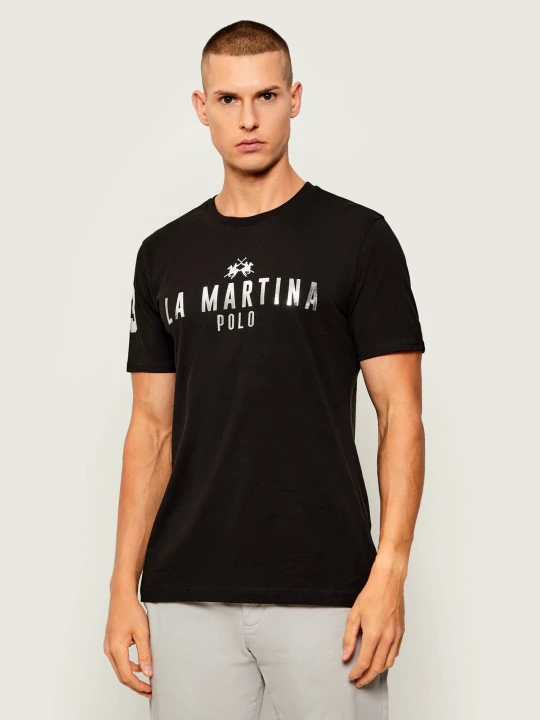 Zdjęcie produktu La Martina T-shirt | Slim Fit czarny