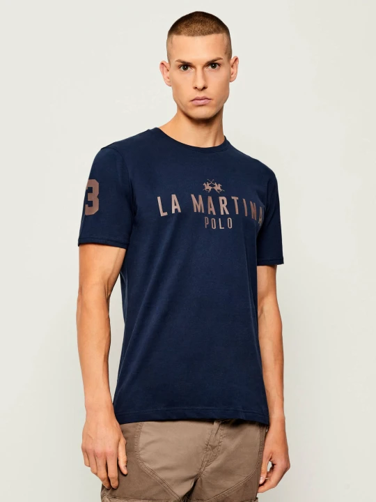 Zdjęcie produktu La Martina T-shirt | Slim Fit granatowy