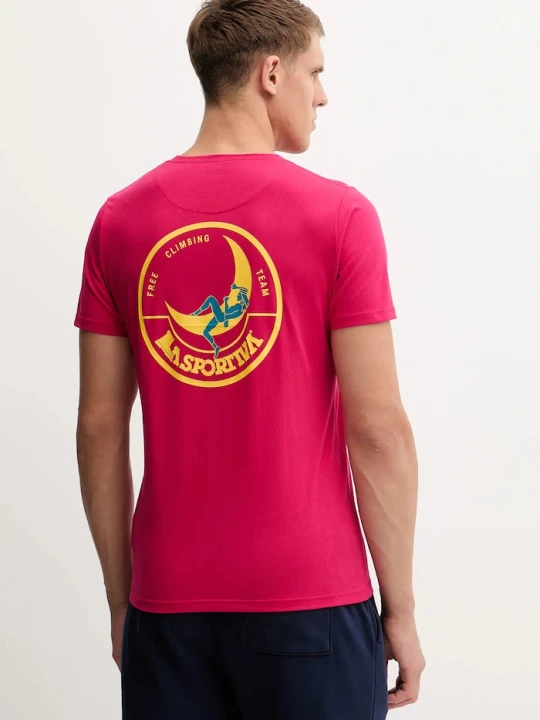 Zdjęcie produktu LA Sportiva t-shirt bawełniany Climbing on the Moon różowy
