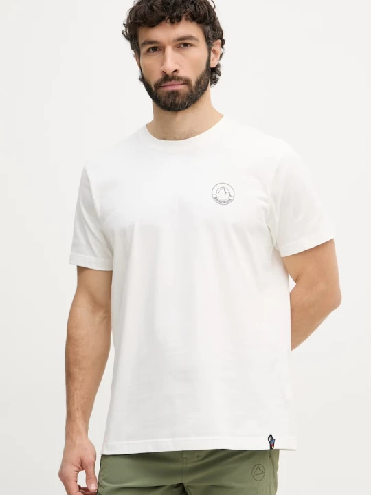 Zdjęcie produktu La Sportiva T-shirt sportowy męski bawełniany Circle Logo beżowy