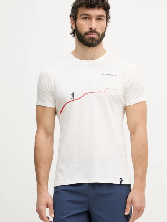 Zdjęcie produktu La Sportiva T-shirt sportowy męski bawełniany Trail beżowy