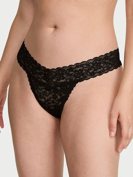 Zdjęcie produktu Lacie Stringi koronkowe Keyhole Victoria's Secret Czarny