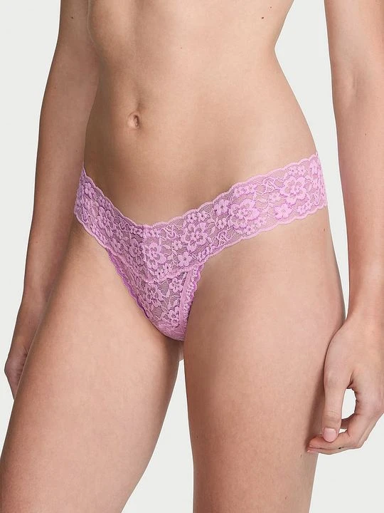 Zdjęcie produktu Lacie Stringi koronkowe Lace Victoria's Secret Różowy