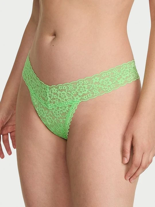Zdjęcie produktu Lacie Stringi koronkowe Lace Victoria's Secret Zielony