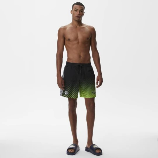 Zdjęcie produktu Lacoste Active Erkek Baskılı Siyah Mayo Şort
