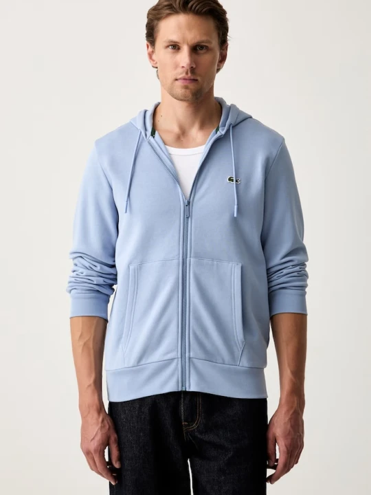 Zdjęcie produktu Lacoste bluza z kapturem męska z bawełną niebieski