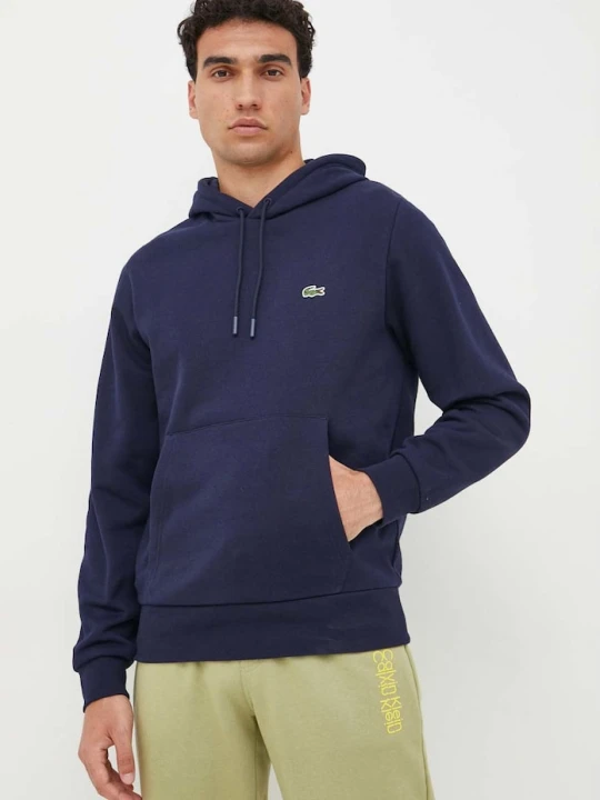 Zdjęcie produktu Lacoste bluza z kapturem bawełniana granatowy