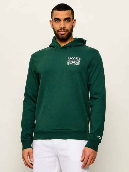 Zdjęcie produktu Lacoste Bluza | Lacoste x Roland Garros | Relaxed fit butelkowa zieleń
