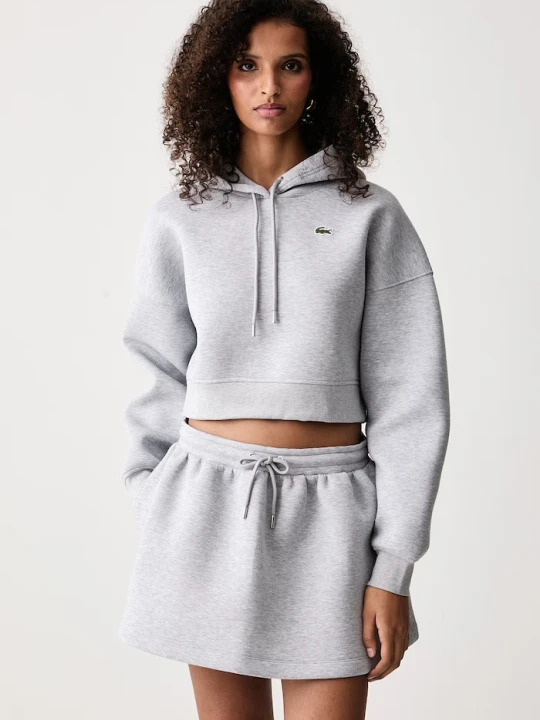 Zdjęcie produktu Lacoste bluza z kapturem damska z bawełną szary