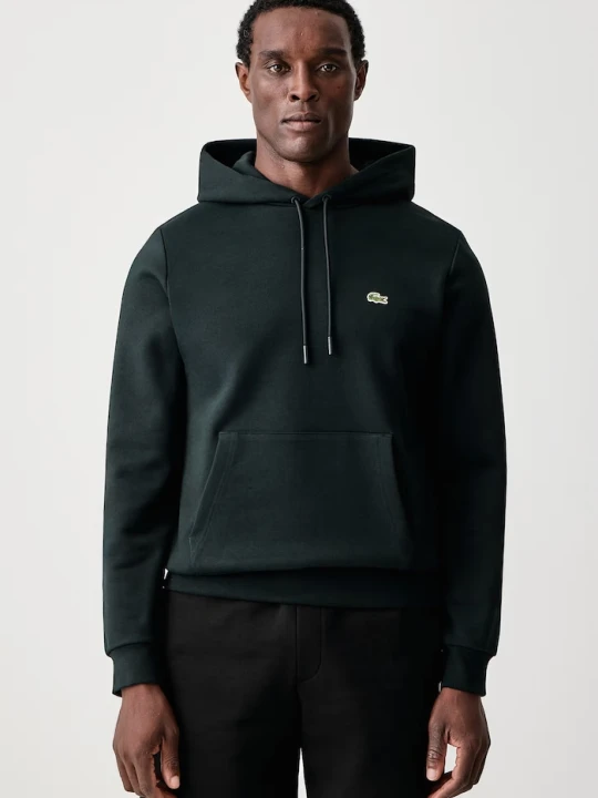 Zdjęcie produktu Lacoste bluza z kapturem męska bawełniana zielony
