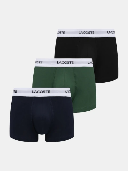 Zdjęcie produktu Lacoste bokserki dopasowane męskie bawełniane z elastanem 3-pack biały