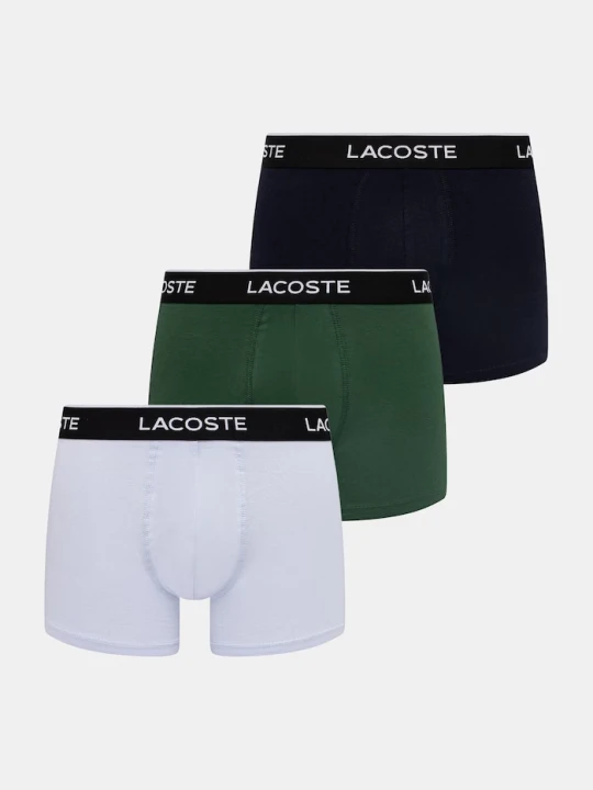 Zdjęcie produktu Lacoste bokserki dopasowane męskie bawełniane z elastanem 3-pack