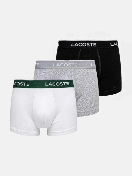 Zdjęcie produktu Lacoste bokserki dopasowane męskie bawełniane z elastanem 3-pack biały