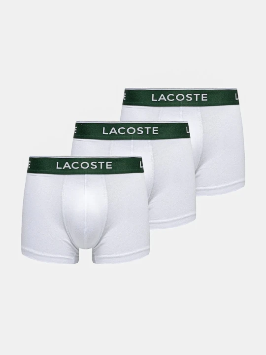 Zdjęcie produktu Lacoste bokserki dopasowane męskie bawełniane z elastanem 3-pack biały