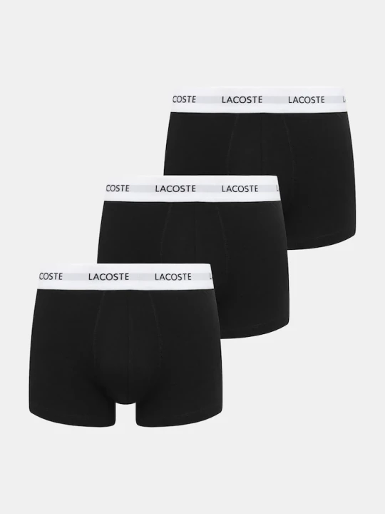 Zdjęcie produktu Lacoste bokserki dopasowane męskie bawełniane z elastanem 3-pack czarny