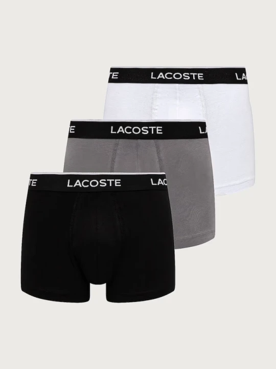 Zdjęcie produktu Lacoste bokserki dopasowane męskie bawełniane z elastanem 3-pack czarny