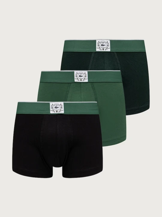 Zdjęcie produktu Lacoste bokserki dopasowane męskie bawełniane z elastanem 3-pack zielony