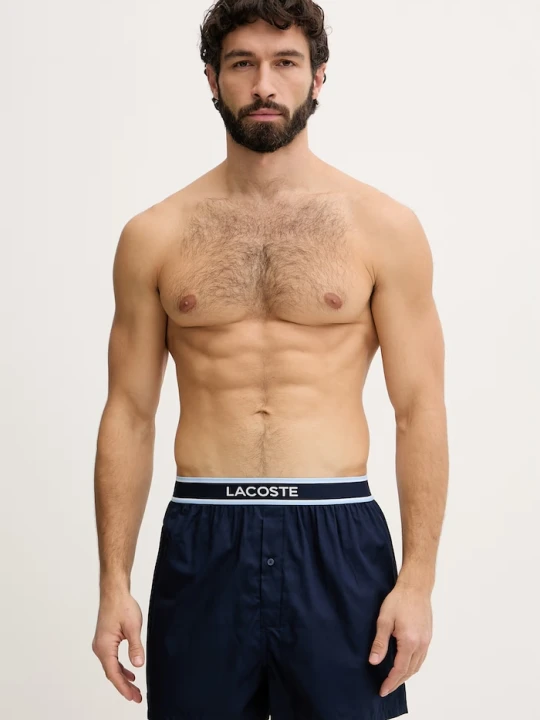 Zdjęcie produktu Lacoste bokserki męskie bawełniane 3-pack niebieski
