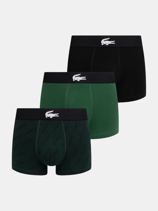 Zdjęcie produktu Lacoste bokserki męskie bawełniane z elastanem 3-pack czarny