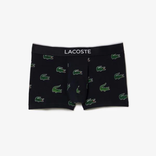 Zdjęcie produktu Lacoste Bokserki ze stretchem z nadrukiem krokodyla