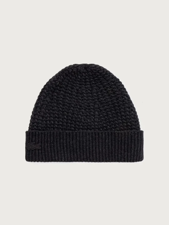 Zdjęcie produktu Lacoste czapka beanie z wełną szary