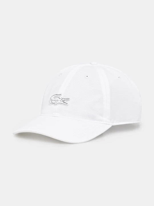 Zdjęcie produktu Lacoste czapka z daszkiem bawełniana biały