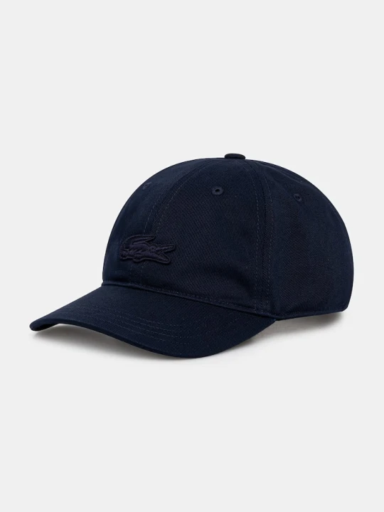Zdjęcie produktu Lacoste czapka z daszkiem bawełniana granatowy