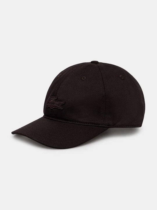 Zdjęcie produktu Lacoste czapka z daszkiem bawełniana brązowy