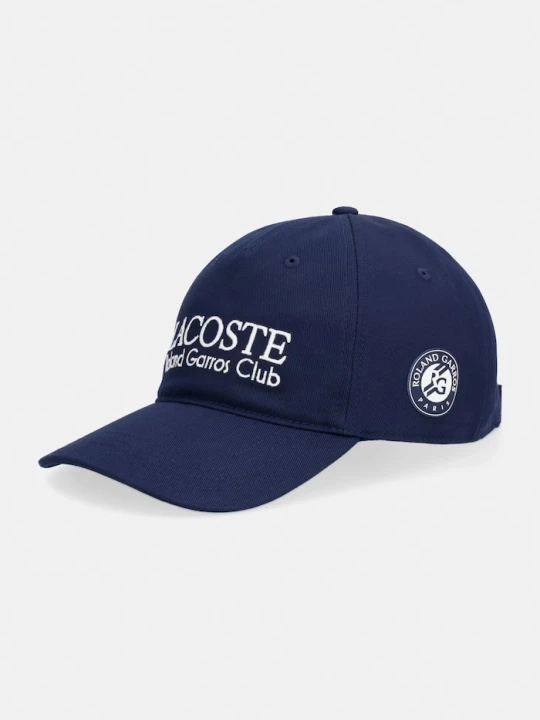 Zdjęcie produktu Lacoste czapka z daszkiem bawełniana granatowy