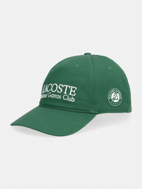 Zdjęcie produktu Lacoste czapka z daszkiem bawełniana zielony