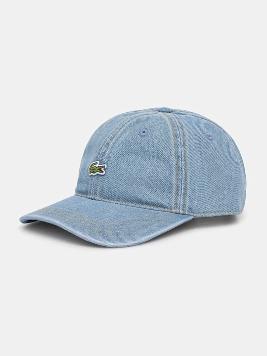 Zdjęcie produktu Lacoste czapka z daszkiem jeansowa niebieski