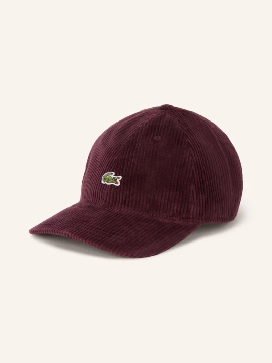 Zdjęcie produktu Lacoste Czapka Z Daszkiem Z Sztruksu rot CIEMNOCZERWONY