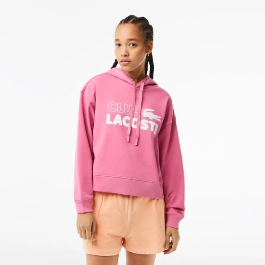 Zdjęcie produktu Lacoste damska bluza z kapturem i nadrukowaną fakturą