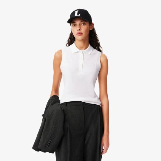Zdjęcie produktu Lacoste Damska Koszulka Polo Z Piki Bez Rękawów