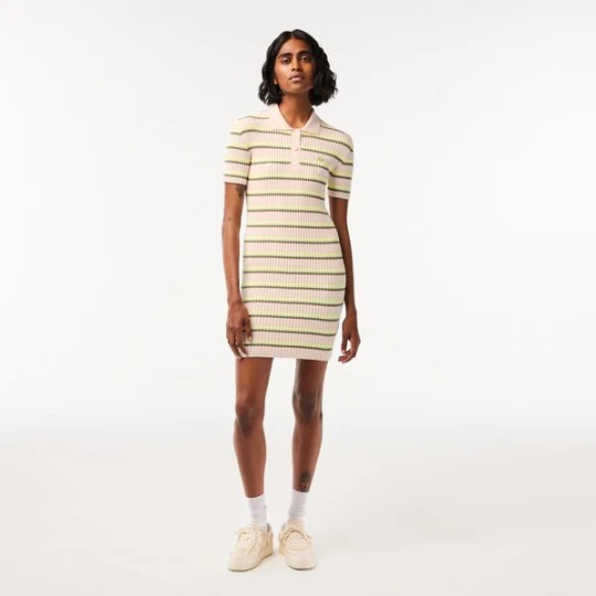 Zdjęcie produktu Lacoste damska sukienka polo w paski French Made