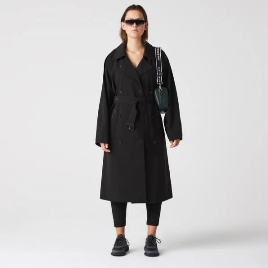 Zdjęcie produktu Lacoste Damski płaszcz typu trencz oversize z dwuwarstwowej piki