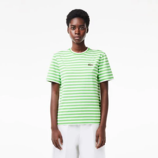 Zdjęcie produktu Lacoste damski T-shirt z dżerseju z bawełny prążkowanej Loose Fit