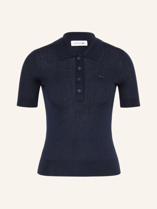 Zdjęcie produktu Lacoste Dzianinowa Koszulka Polo Z Wełny Merynosowej blau GRANATOWY