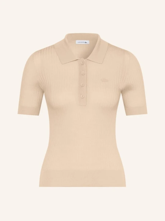 Zdjęcie produktu Lacoste Dzianinowa Koszulka Polo Z Wełny Merynosowej braun BEŻOWY