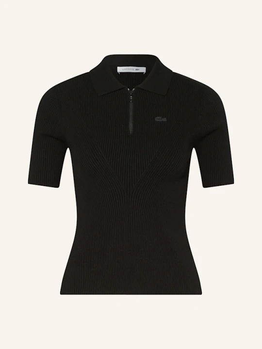 Zdjęcie produktu Lacoste Dzianinowa Koszulka schwarz CZARNY