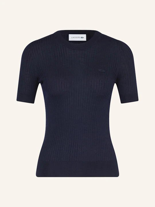 Zdjęcie produktu Lacoste Dzianinowa Koszulka Z Wełny Merino blau GRANATOWY