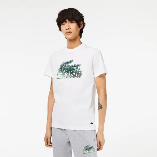 Zdjęcie produktu Lacoste Erkek Regular Fit Bisiklet Yaka Baskılı Yeşil T-Shirt