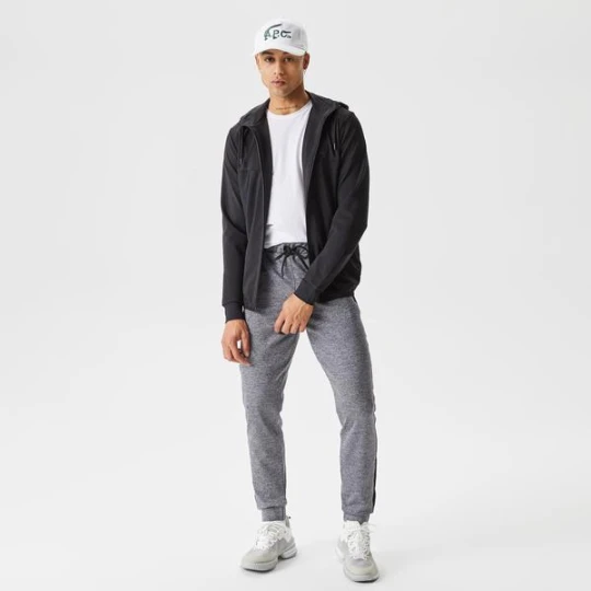 Zdjęcie produktu Lacoste Erkek Slim Fit Kapüşonlu Desenli Gri Sweatshirt