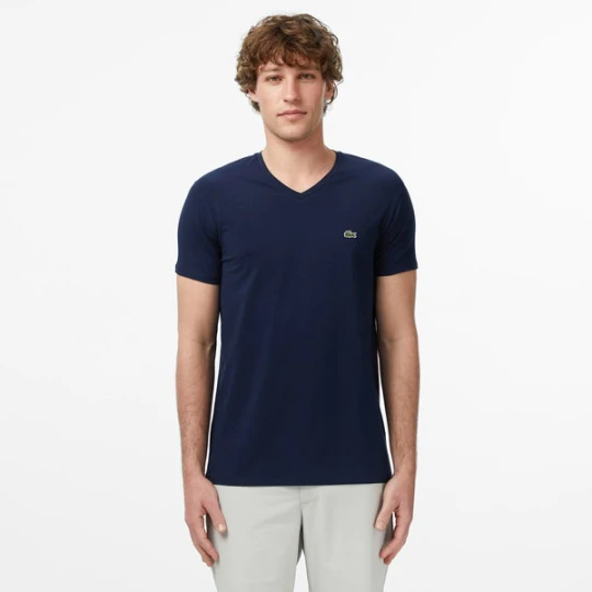 Zdjęcie produktu Lacoste Erkek Slim Fit V Yaka Kırmızı T-Shirt